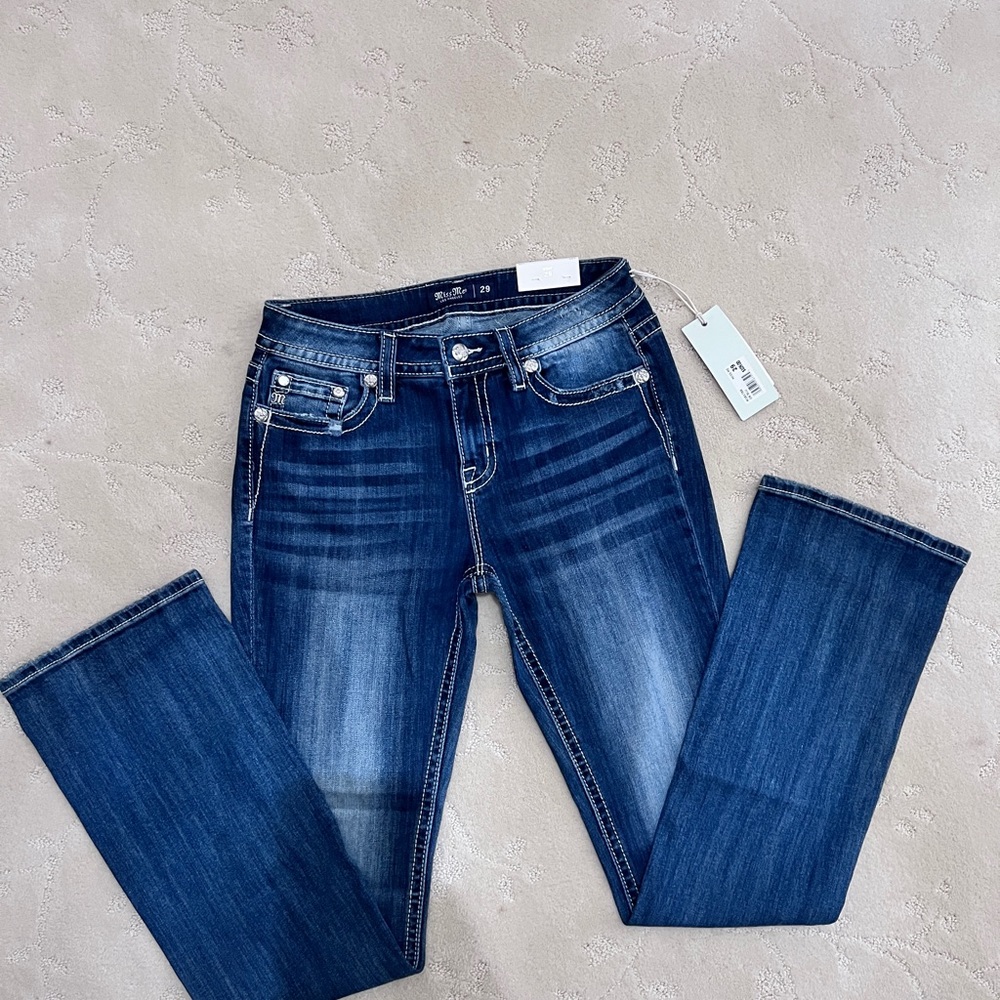 29/34 Miss Me Women's Mid Rise Essential | Boot Cut Jeans